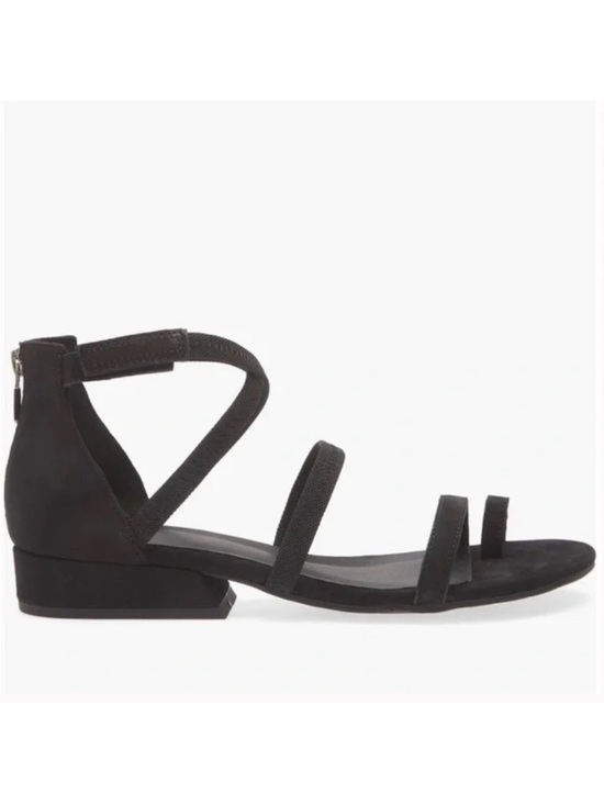 Eileen Fisher Shoes - Eileen‎ Fisher Emily Zip Sandals Black Minimalist Strappy Leather New!